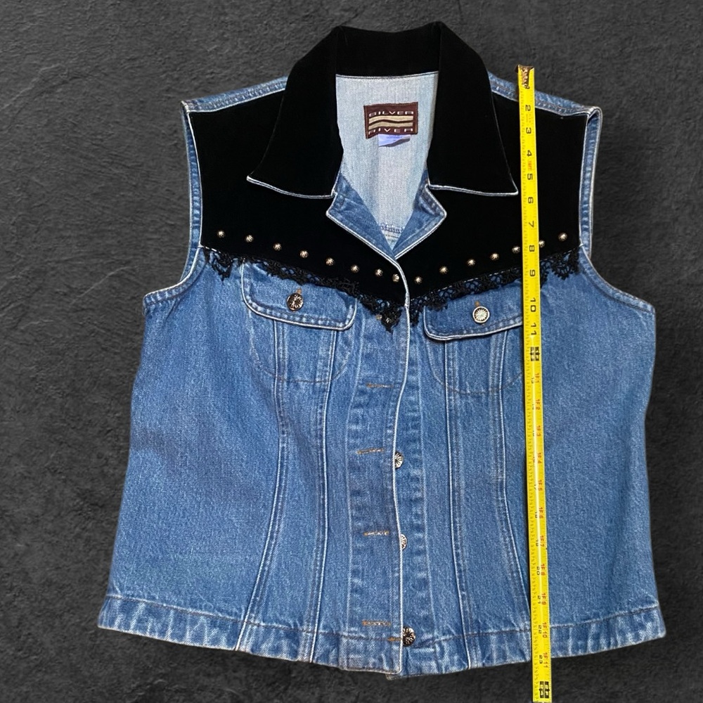 Silver river XL denim vest